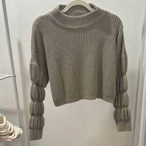 Women's Ribbed Knit Sweater - Taupe